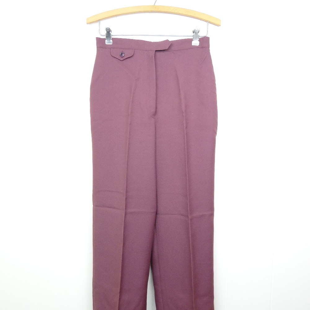 Vintage 70s Womens Ladies Purple Dress Pants Boot